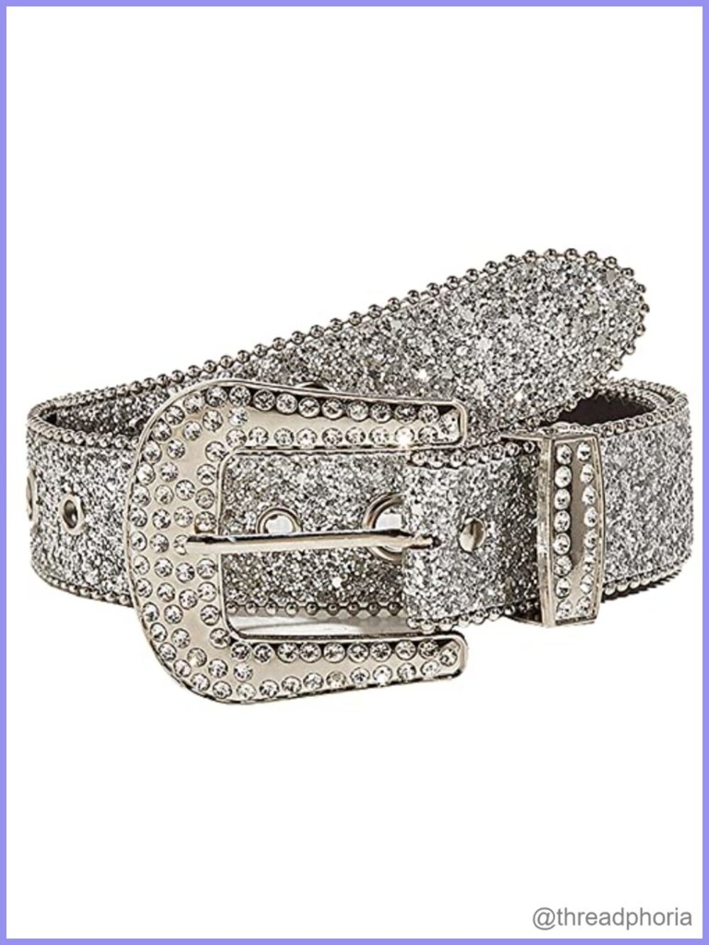 Rhinestone Studded Western Faux Leather Belt Sparkly Bling Cowgirl Waist Belt